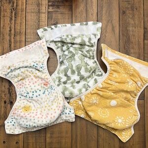 Kids Cloth Diaper Set - Yellow, Green, Multicolor